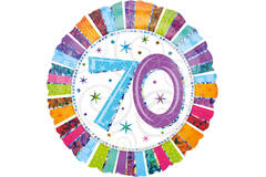 70th Birthday Foil Balloon Radiant - 46 cm